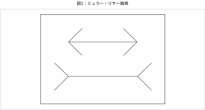 図1　ミュラー・リヤー錯視