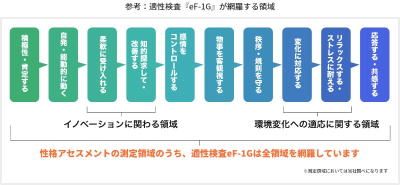 参考：適性検査『eF-1G』が網羅する領域