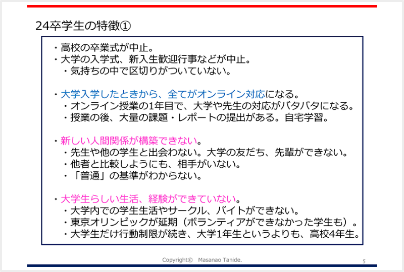 24卒学生の特徴①